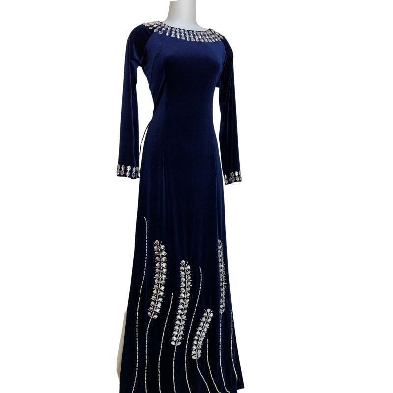 Áo dài nhung - Áo dài bà sui cao cấp dành cho mẹ ADP01