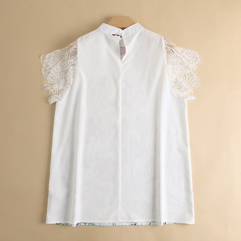 Áo nữ ZANZEA tay ngắn phối ren phong cách Châu Âu thời trang