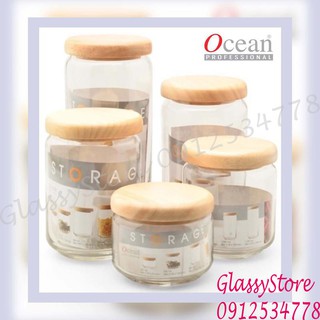 [1 cái] Lọ (hũ) Thủy Tinh Ocean Pop Jar - 325ml / 500ml / 650ml / 750ml / 1000ml (Hàng nhập khẩu Thái Lan chính hãng)