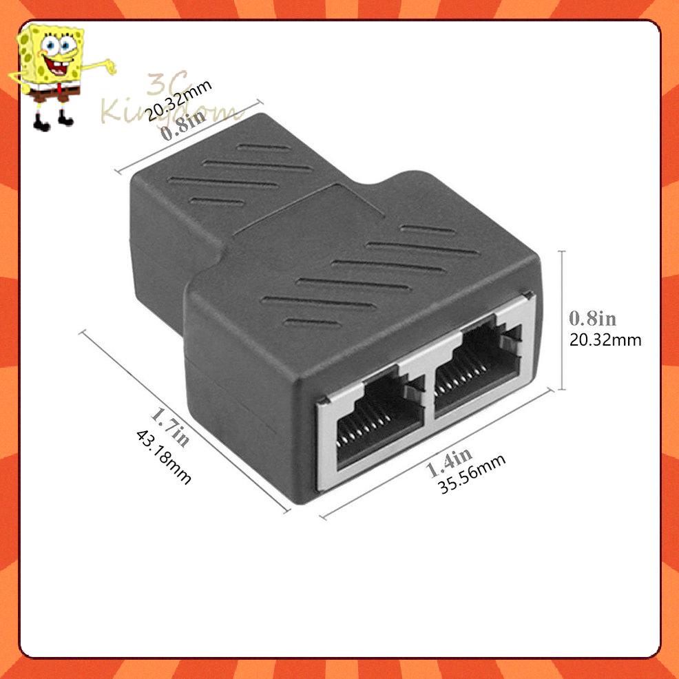 Đầu Chia Cổng Mạng Lan Rj45 1 Sang 2 Cổng Cat5 / 6 | BigBuy360 - bigbuy360.vn