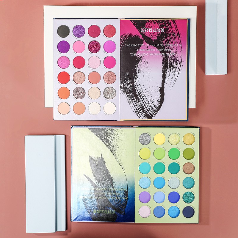 BEAUTY GLAZED Makeup Eye shadow Palette Color Shades 72 color Shimmer Glitter Eyeshadow Palette Cosmetics