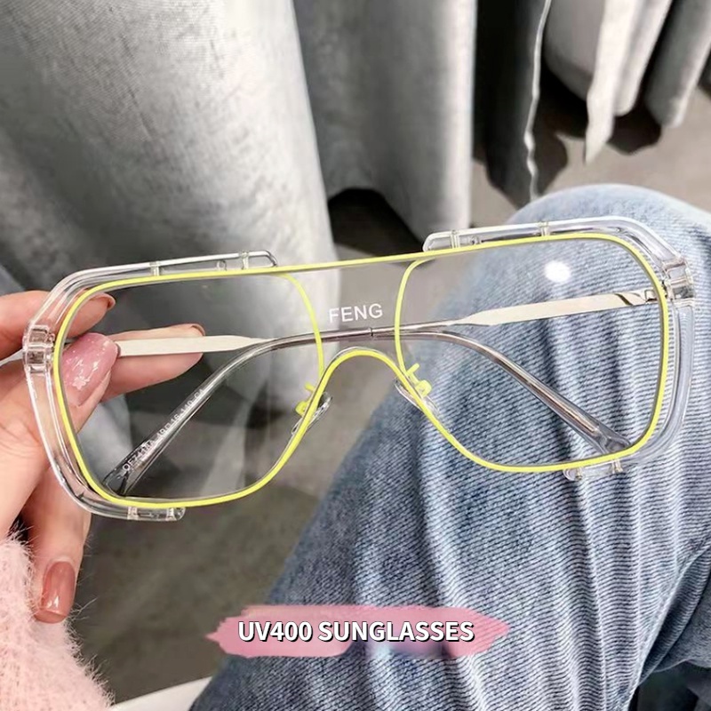 (KIQI-FASHION) COD Kính mát phong cách One Piece Hàn Quốc thời trang cho nam nữ