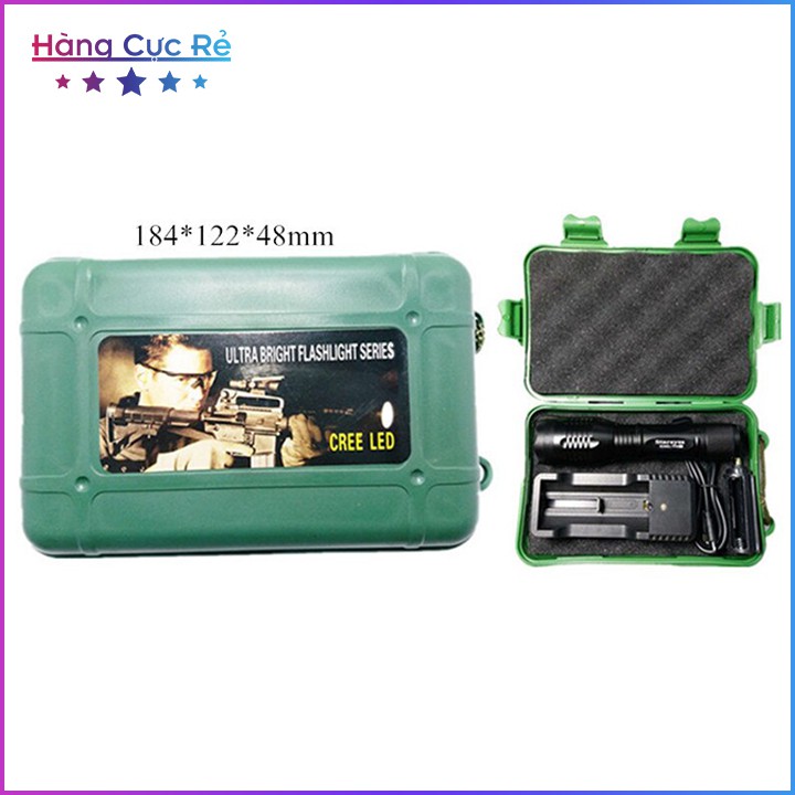 Phụ Kiện thay thế cho Đèn pin siêu sáng T6 Freeship Lẻ pin, bộ sạc, đèn, hộp đựng - Shop Hàng Cực Rẻ