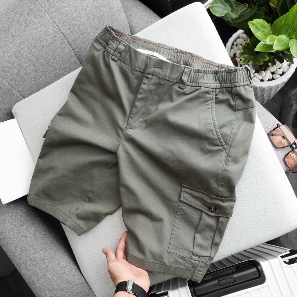 BIGSIZE - Quần short kaki nam túi hộp thời trang form bigsize 70kg - 130kg