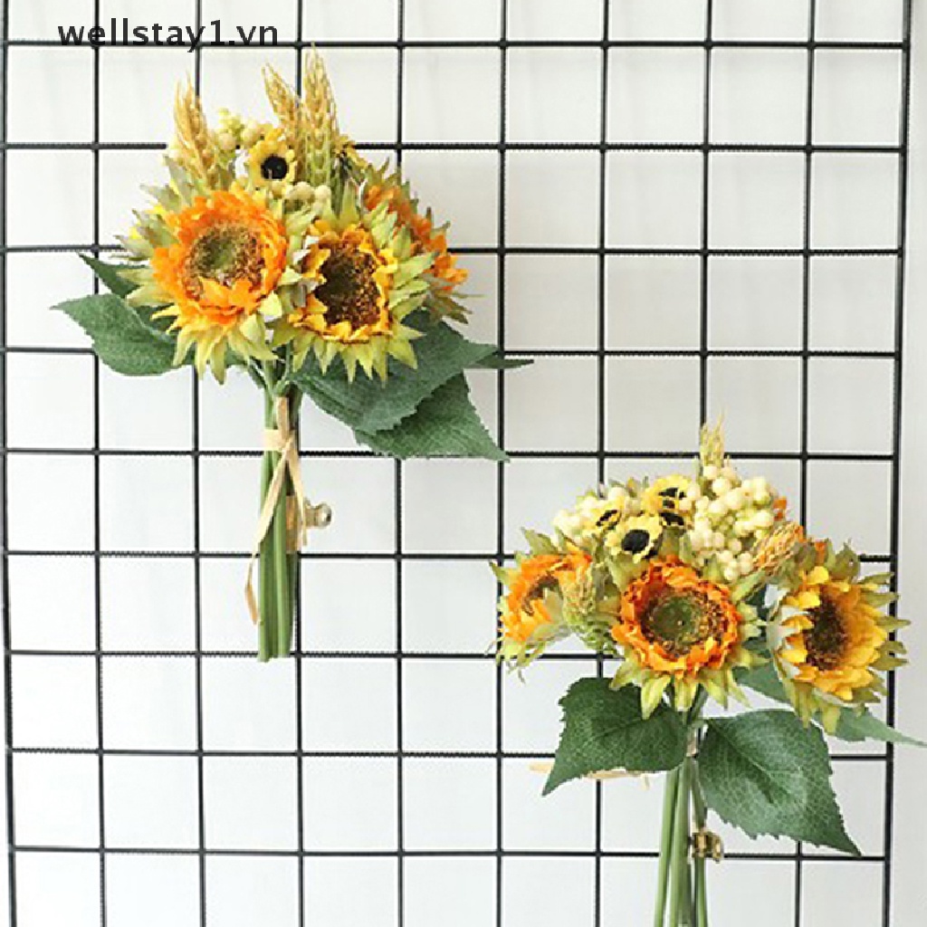 1 Bó Hoa Hướng Dương Giả Để Bàn Trang Trí