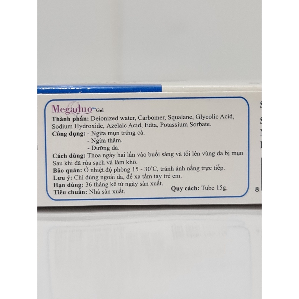 Kem Dưỡng Dạng Gel Giảm Mụn Và Vết Thâm Megaduo Gel 15g
