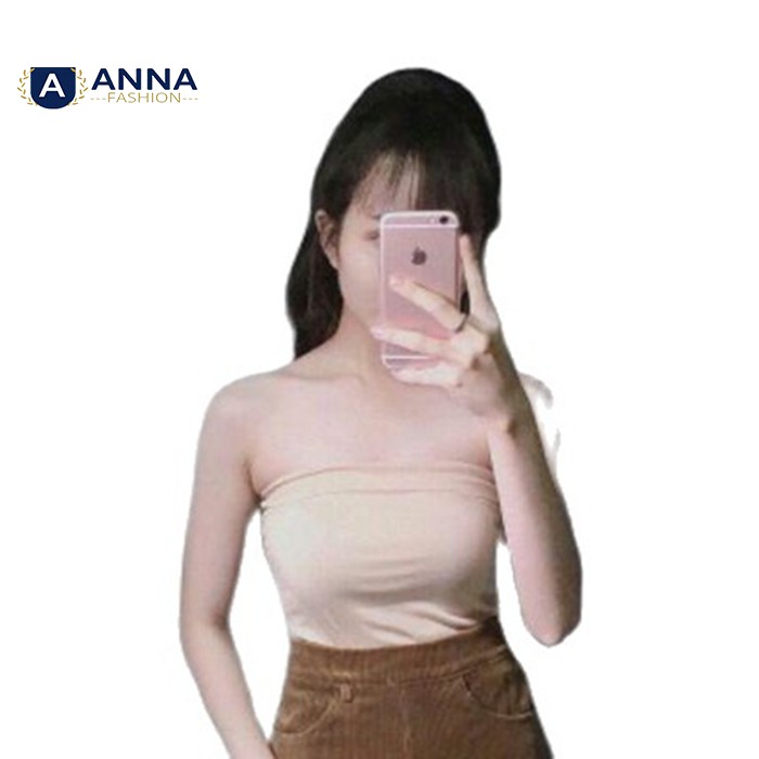 Áo ống croptop quây ngực vải thun cotton free size thời trang nữ Anna