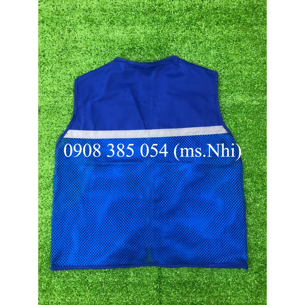 Áo gile bảo hộ vải kaki phối lưới thoáng mát- Nhiều màu lựa chọn