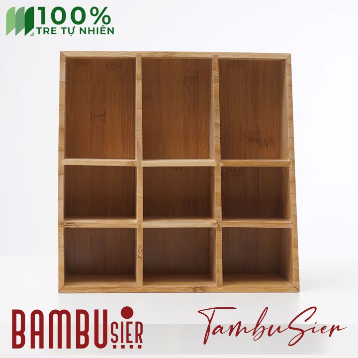 [BAMBOO] Kệ mỹ phẩm trang sức bằng tre 3 tầng tiện ích - khay để đồ trang sức mỹ phẩm đa năng cao cấp [B-AUSTIN-09]