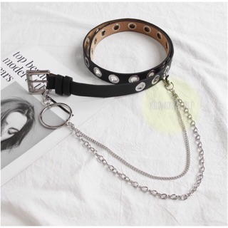 [ CÓ SẴN ] Thắt lưng lỗ kèm chain