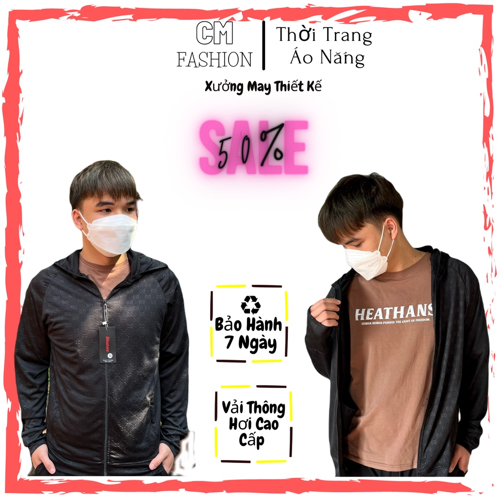 Áo chống nắng namGIÁ TẠI XƯỞNGáo chống nắng dập vân CM STORE chất thông hơi cao cấp, ĐẸP - RẺ và THỜI THƯỢNG