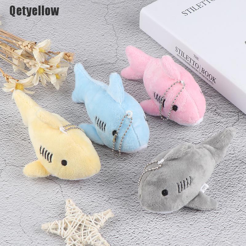 Móc khóa hình cá mập nhồi bông nhiều màu sắc 12cm