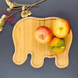Khay tre hình con voi BAMVINA23cm x 20cm x 2cm - Đựng thức ăn, trang trí