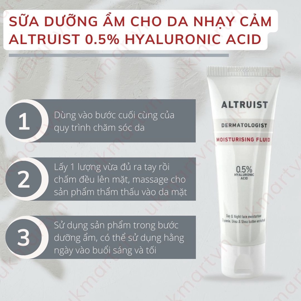 Kem Dưỡng Cấp Ẩm Phục Hồi Da Khô Altruist Dermatologist Dry Skin Repair Cream 10% Urea - Fluid 0.5% HA