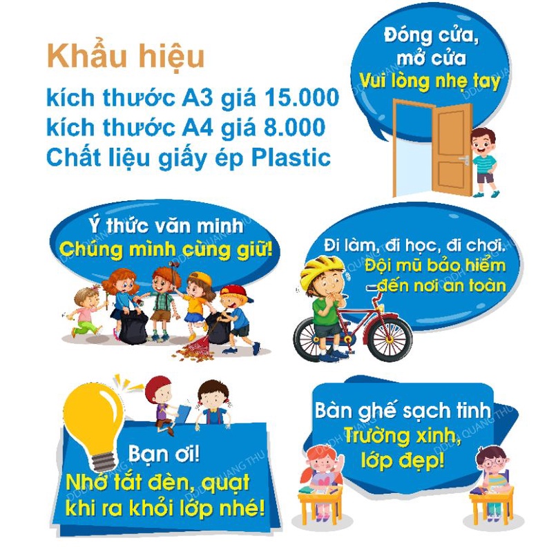 Khẩu hiệu trang trí lớp