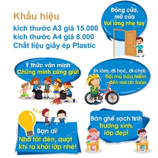 Khẩu hiệu trang trí lớp