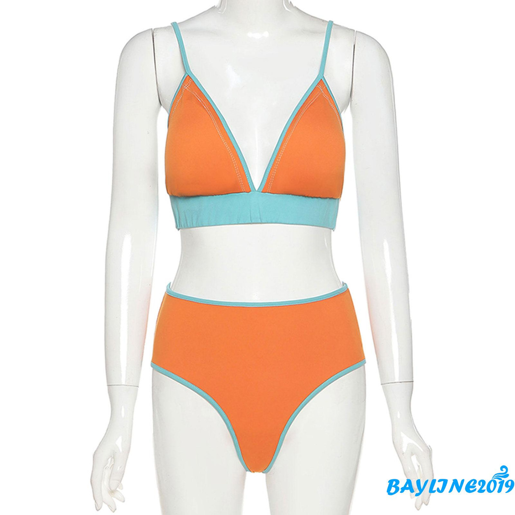 Bộ Đồ Lót 2 Mảnh Cổ Chữ V Màu Sắc Thời Trang Cho Nữ | BigBuy360 - bigbuy360.vn