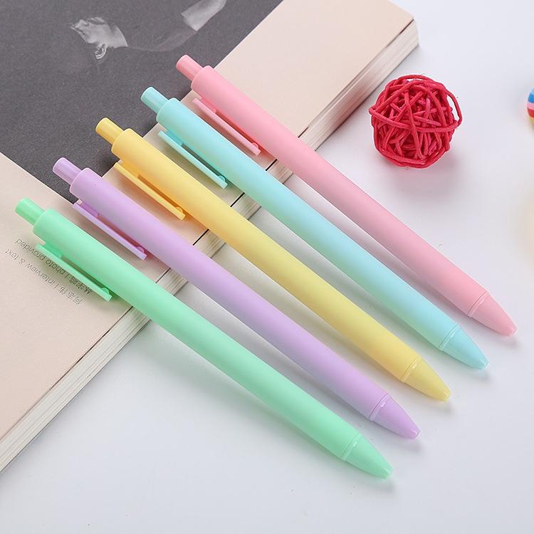 Bút biGIADUNGTONGKHO1Bút bi bấm vỏ màu macaron tuỳ chọn dễ thương,Bút bi bấm mực đen vỏ bút nhiều màu