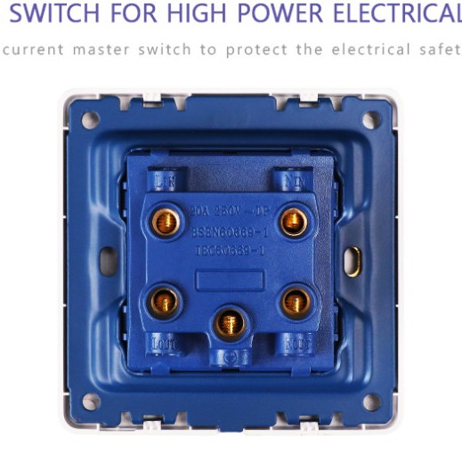 Công tắc điện LGTech mạ vàng mặt vuông cao cấp Gold Acrylic - Hàng Chính Hãng