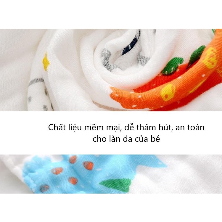Khăn Tắm Xô 6 Lớp Cao Cấp Dày Dặn Siêu Thấm Hút Nhiều Hoạ Tiết Cho Bé - Có Thể Dùng Làm Chăn Đắp - KT 110x110