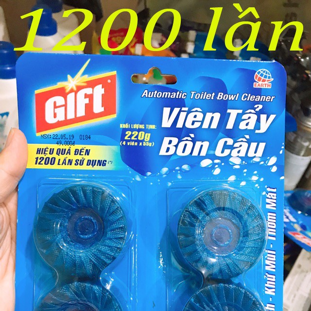 viên tẩy bồn cầu 1200 lần sử dụng