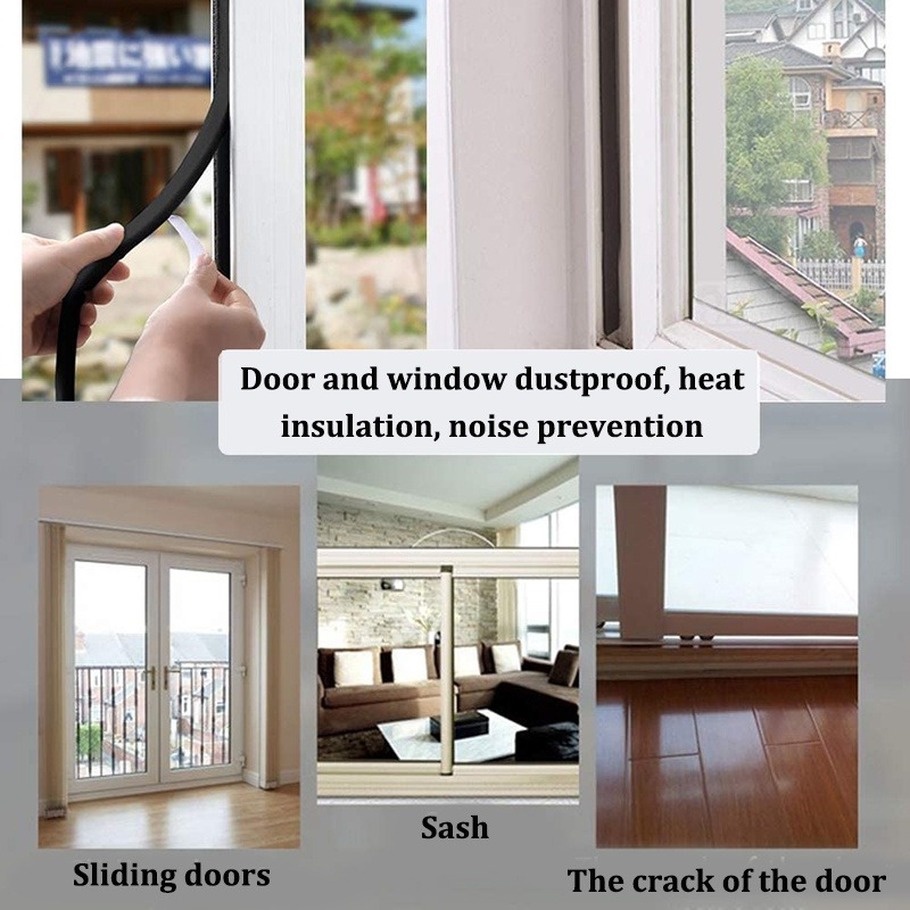 Cuộn Băng Keo Xốp PU 2M Cách Âm Chống Va Chạm Chịu Thời Tiết Bảo Vệ Đồ Nội Thất Cửa Sổ / Đồ Nội Thất