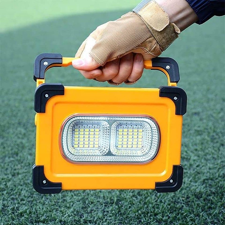 Đèn LED cầm tay năng lượng mặt trời kiêm sạc dự phòng dành cho leo núi, dã ngoại, cắm trại, câu cá