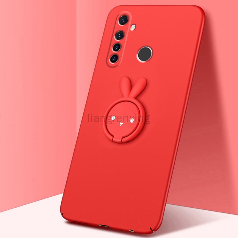 Ốp lưng realme 5 realme 5i realme 5 pro 5s realme 6i realme c3 Ốp điện thoại silicon dẻo họa tiết hoạt hình chú thỏ kèm giá đỡ cho realme 5 5i 5 pro 5s 6i c3