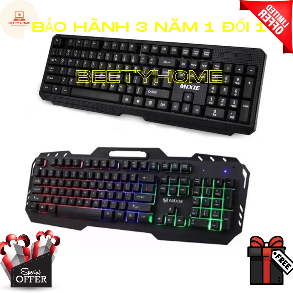 Bàn phím máy tính có dây MIXIE X800 siêu bền chất lượng cao bảo hành chính hãng 3 năm