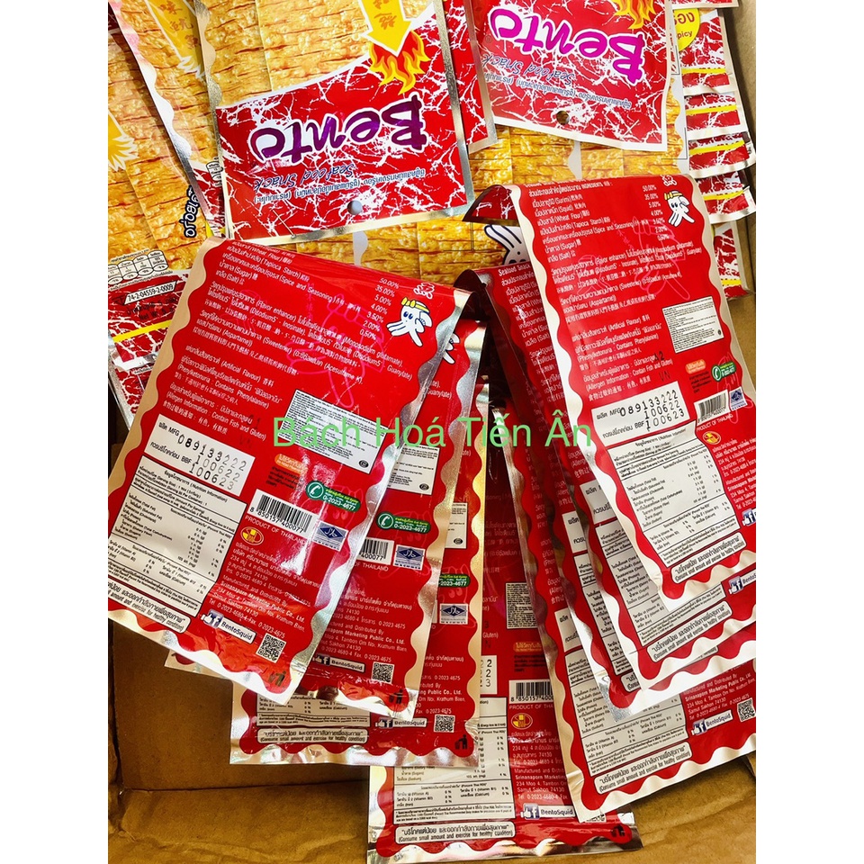 13 gói Mực Bento Thái Lan loại 5g, Bento gói nhỏ đồ ăn vặt hot hot