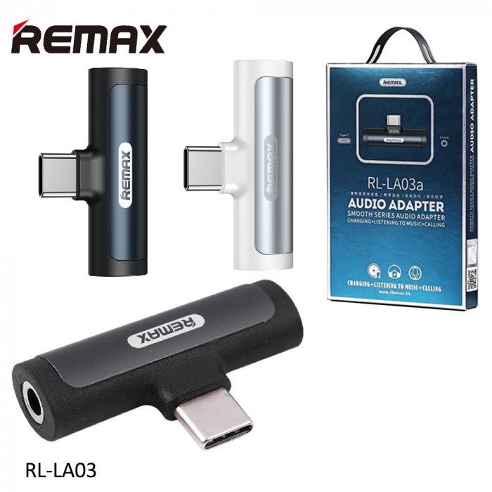 Jack chuyển đổi tai nghe type c sang 3.5 hỗ trợ vừa nghe vừa sạc LA03a chính hãng Remax