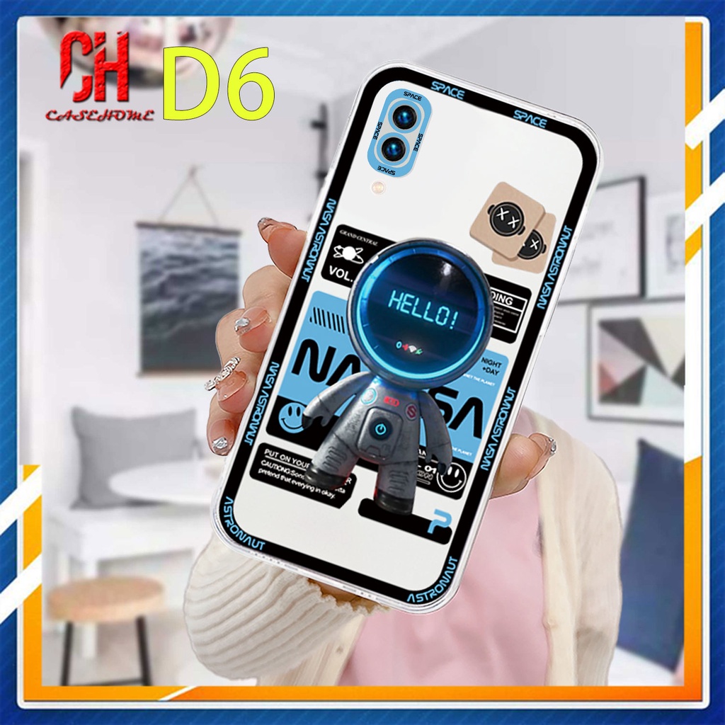 Case VIVO Y20 Y15S Y91C Y21 2021 Y21A Y21T Y12S Y12 Y30 Y21S Y20S Y12i Y01 Y91 Y30i Y93 Y95 Y15 Y17 Y50 Y53S Y51 2020 Y51A Y33T Y10 Y33S Y1S Y11 Y31 Y20i Y91i Space Astronaut Soft TPU Transparent Soft Case
