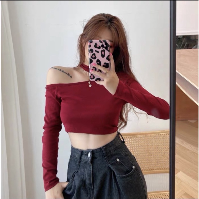 Áo trễ vai tay dài xinh