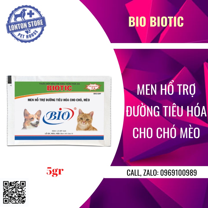 BIO Biotic - Men Tiêu Hóa Hỗ Trợ Đường Tiêu Hóa Cho Thú Cưng- Lonton store &amp; Bio