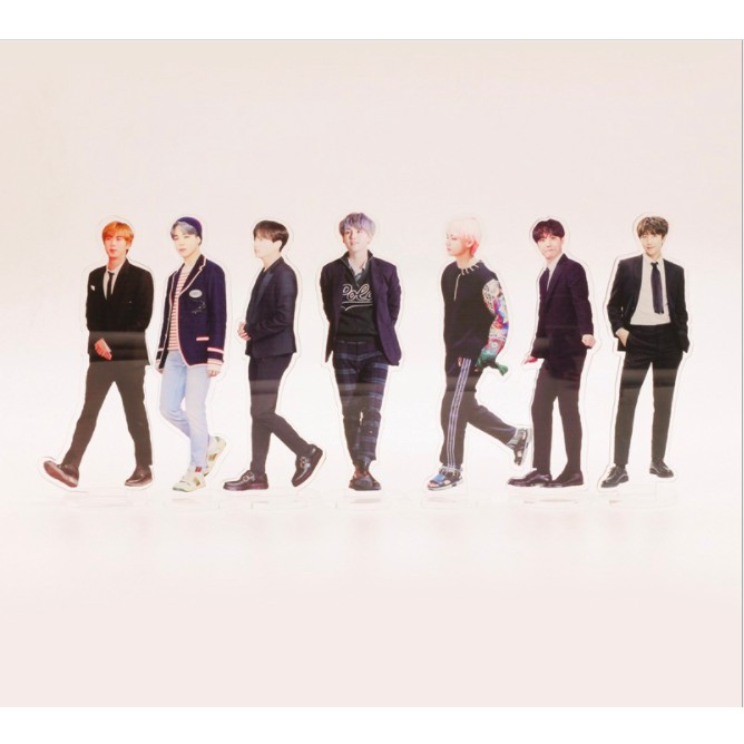 Standee tượng đứng Bangtan và thành viên trang trí bàn học bàn làm việc