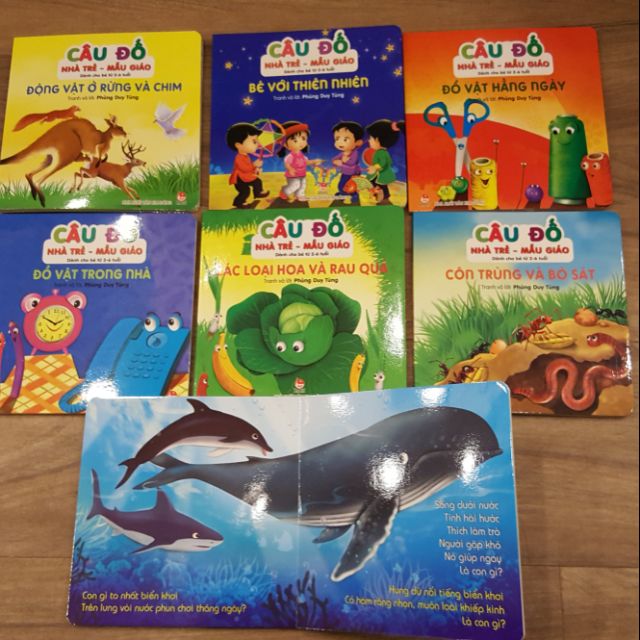 Sách (FREESHIP) Bộ 7 Cuốn Câu Đố dành cho bé lớp mẫu giáo 2-6 tuổi (Bìa cứng)