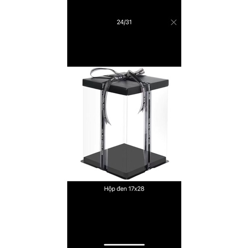 Hộp Quà Tặng ,đựng Gấu +1dây Ruy băng + +đèn +  Size 17*17*28