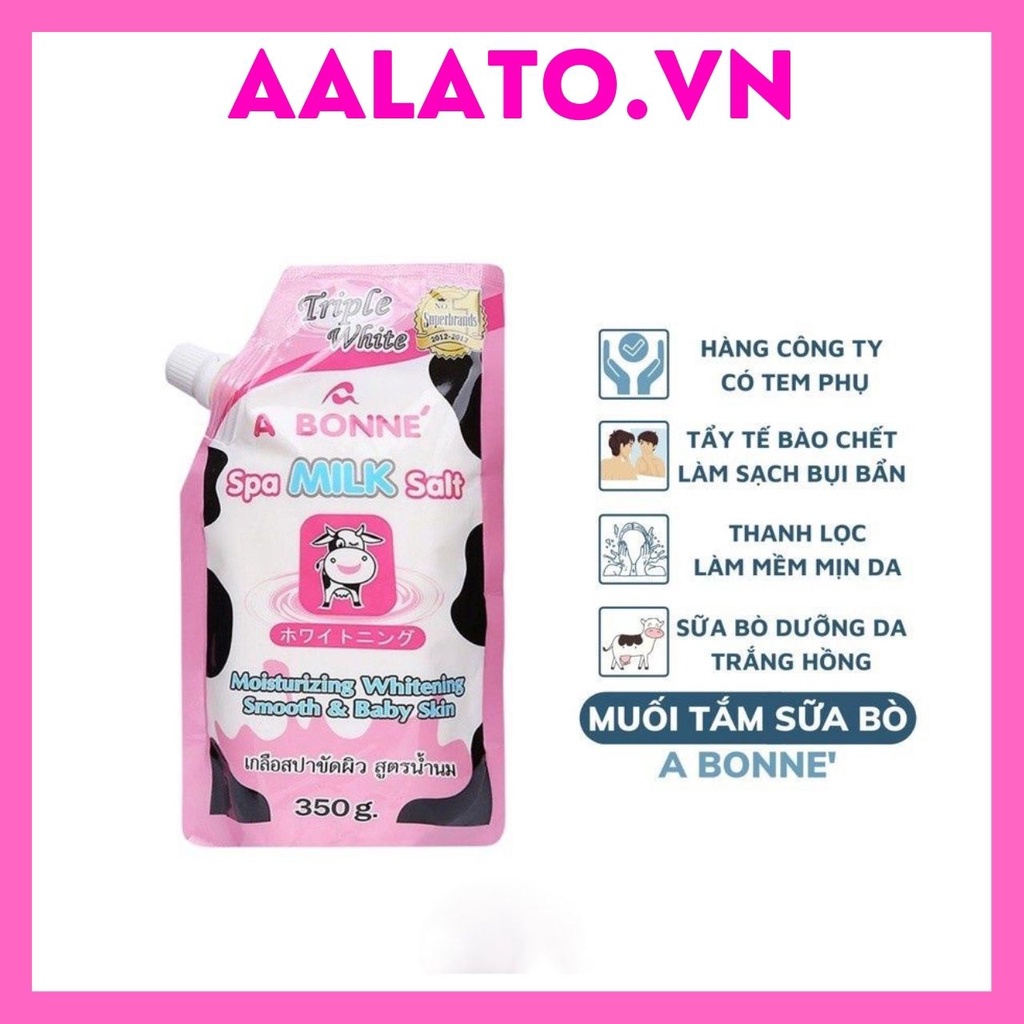 Muối Tắm Sữa Bò Tẩy Tế Bào Chết A Bonne Spa Milk Salt Thái Lan 350gr