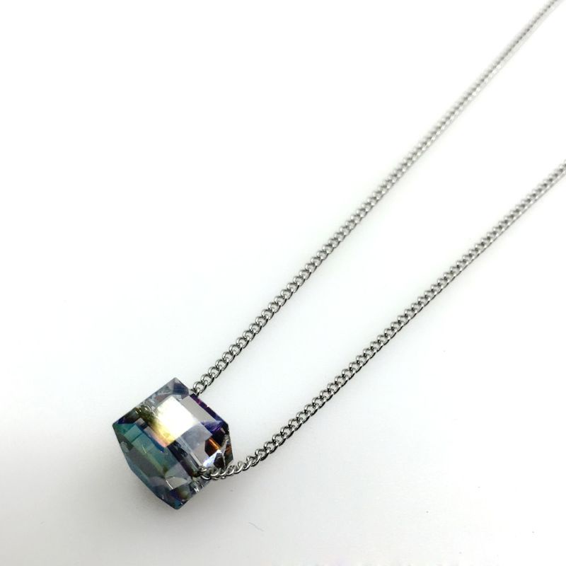 Vòng cổ Mặt Vuông Đính Pha Lê 20in Đơn Giản Thời Trang Thích Hợp Làm Quà Tặng Cho Cha Mẹ Và Bạn Bè