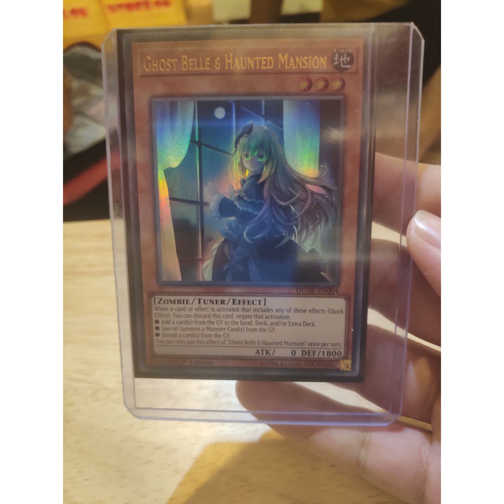 [ Dưa Hấu Yugioh ] Lá bài thẻ bài Ghost Belle &amp; Haunted Mansion – DUDE – Ultra Rare - Tặng bọc bài nhựa bảo quản