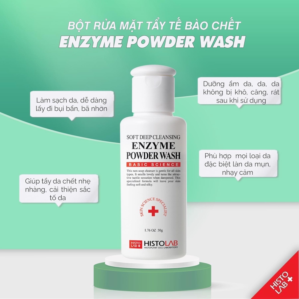 BỘT RỬA MẶT HISTOLAB SOFT DEEP CLEANSING ENZYME POWDER WASH DERMA SCIENCE