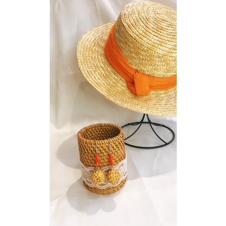 Xưởng sx khuyên tai mây handmade vintage hàng có sẵn giao ngẫu nhiên