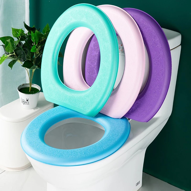 1 miếng đệm lót dán bồn cầu EVA hình chữ O thoải mái chống lạnh