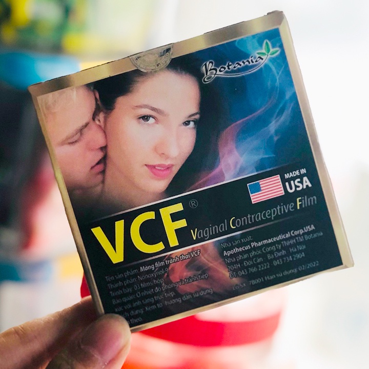 Màng Phim Tránh Thai VCF - [Hộp 3 chiếc] Thương hiệu Botania Giúp phòng tránh thai sau mỗi lần giao hợp!