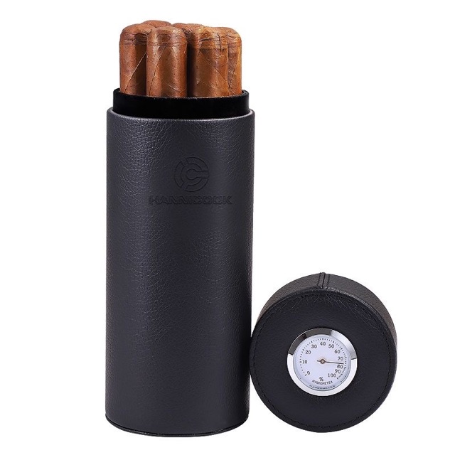 Dụng cụ ủ cigar hộp da, humidor da