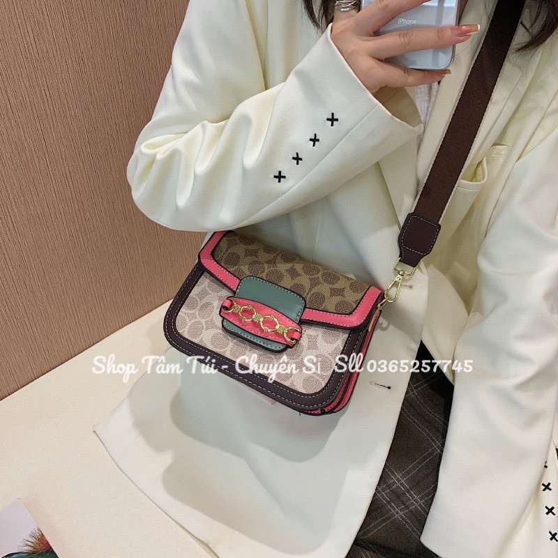 Túi xách hà hồ coach size 21cm hàng quảng châu cao cấp ảnh thật shop chụp