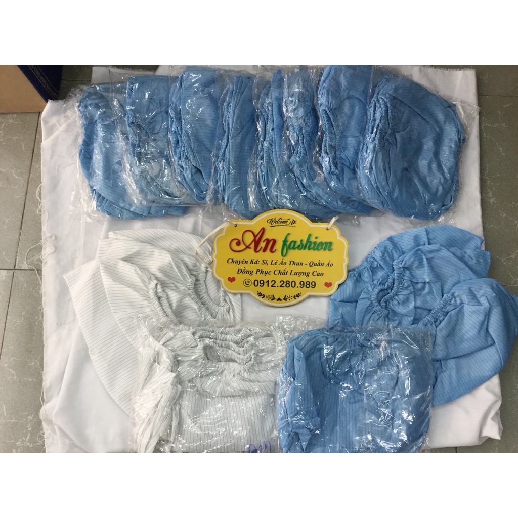 Bọc Giay Phòng Sạch Màu Xanh, Trắng _ Hình Chụp Thật