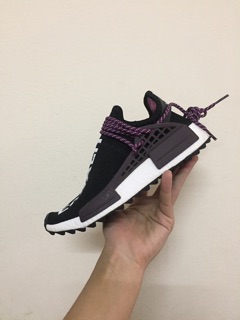 Giày Thể Thao Sneaker Human đen dây tím
