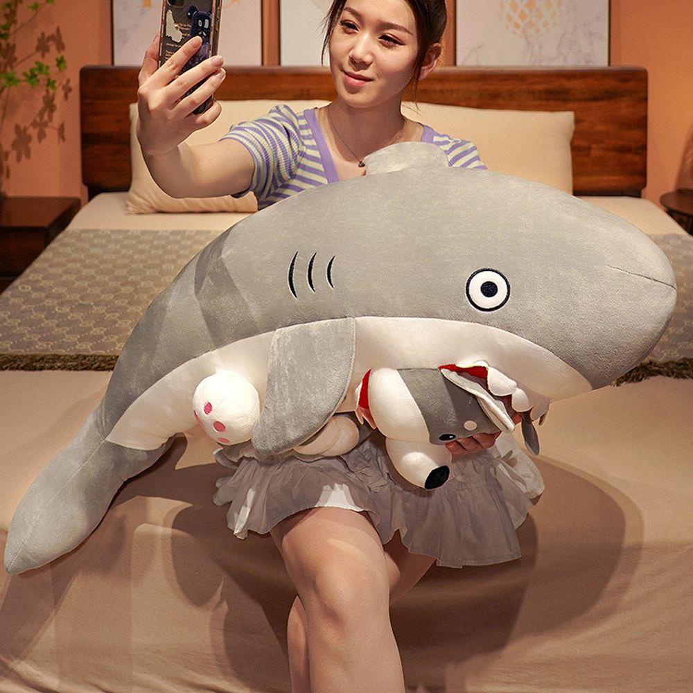 Thú Nhồi Bông Hình Cá Mập Dễ Thương Trang Trí Nhà Cửa