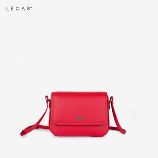 Túi Nữ Da Thật LECAS Đeo Chéo Dáng Hộp, Có Nắp Cỡ Nhỡ LUCKY